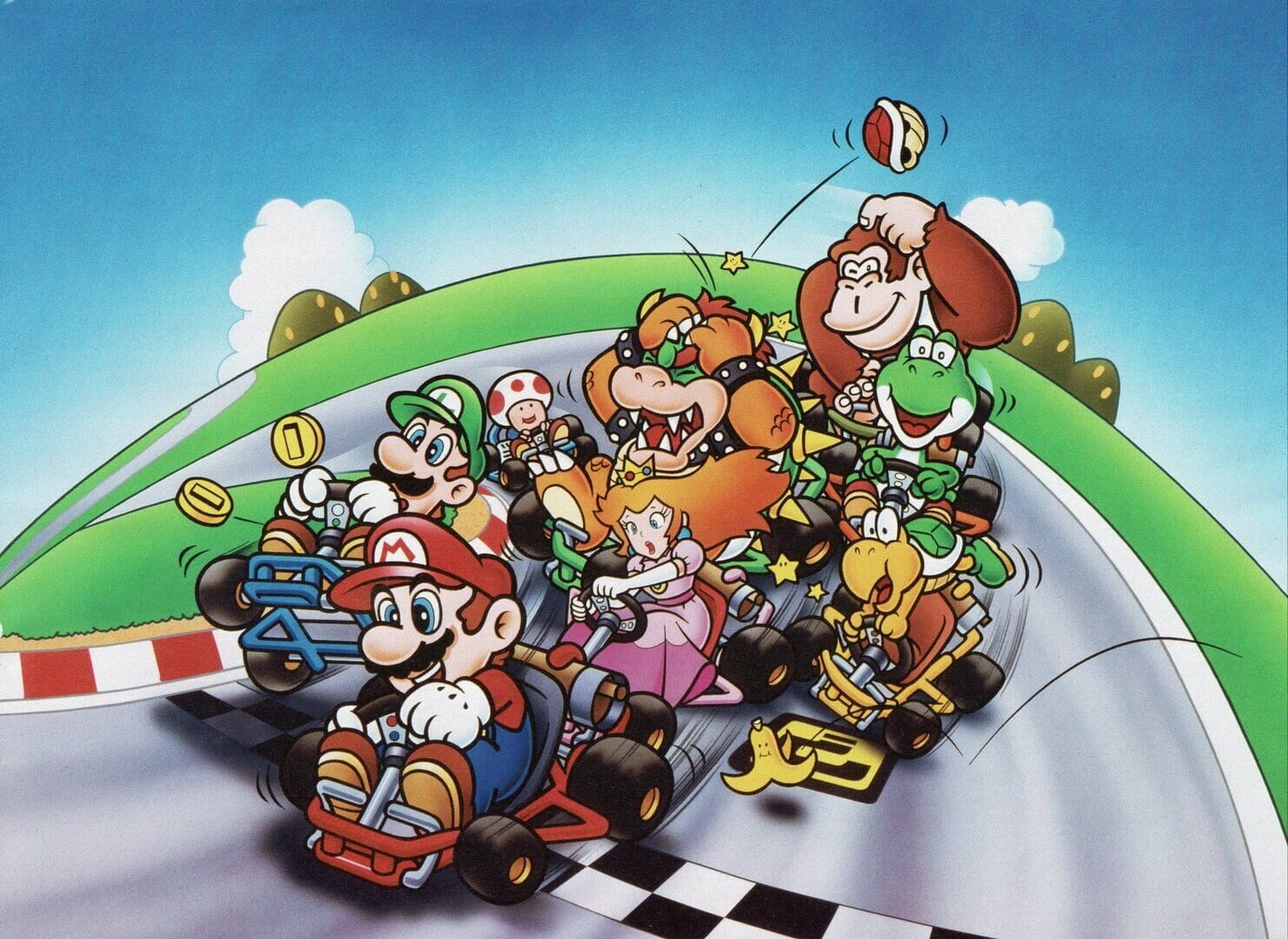 Artwork of Super Mario Kart