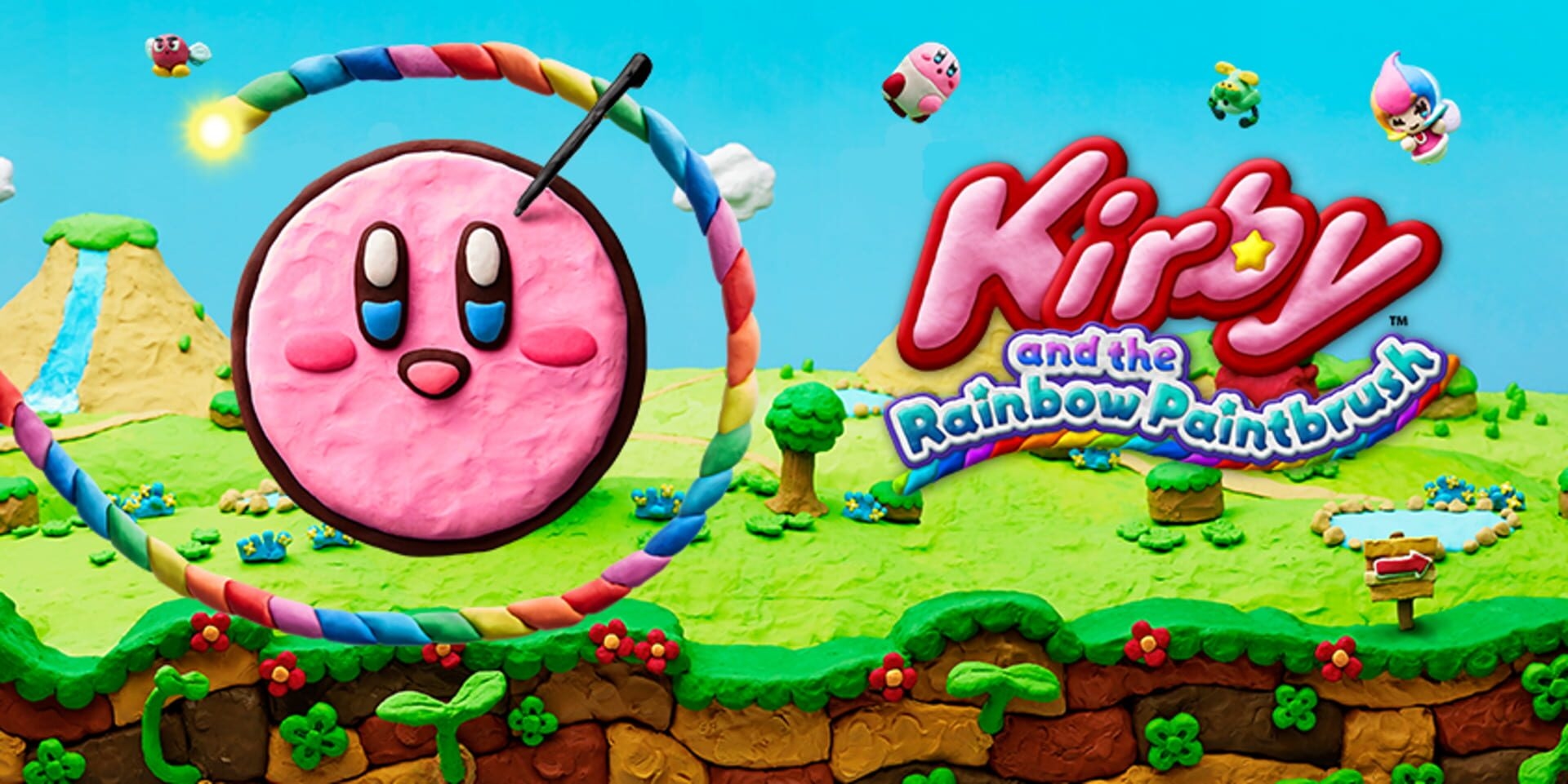 Artwork of Kirby and the Rainbow Curse