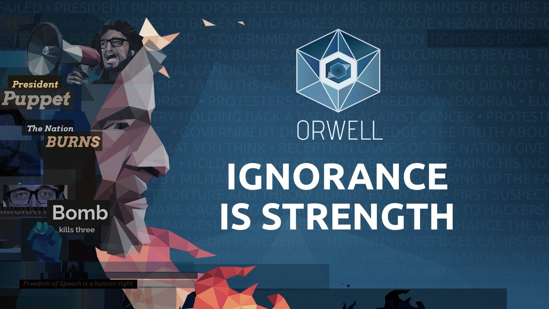 Artwork of Orwell: Ignorance is Strength