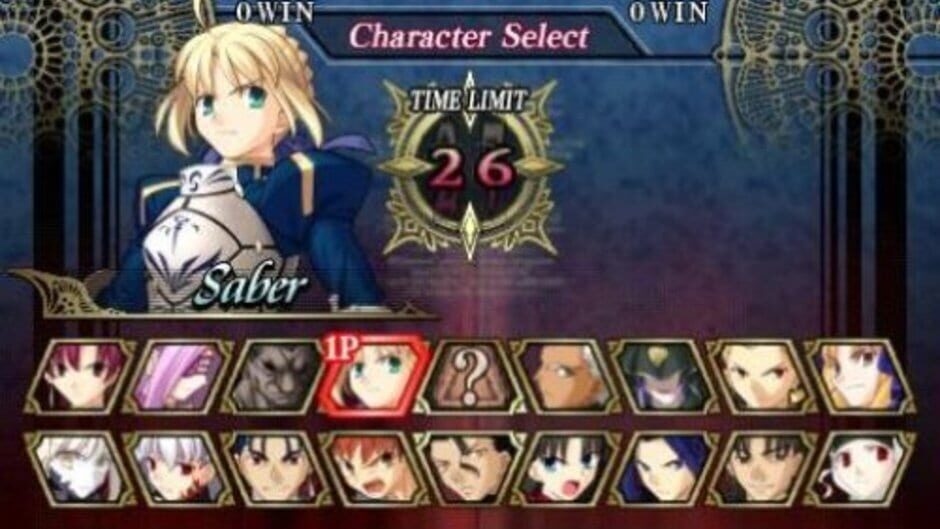 Screenshot Fate/unlimited codes