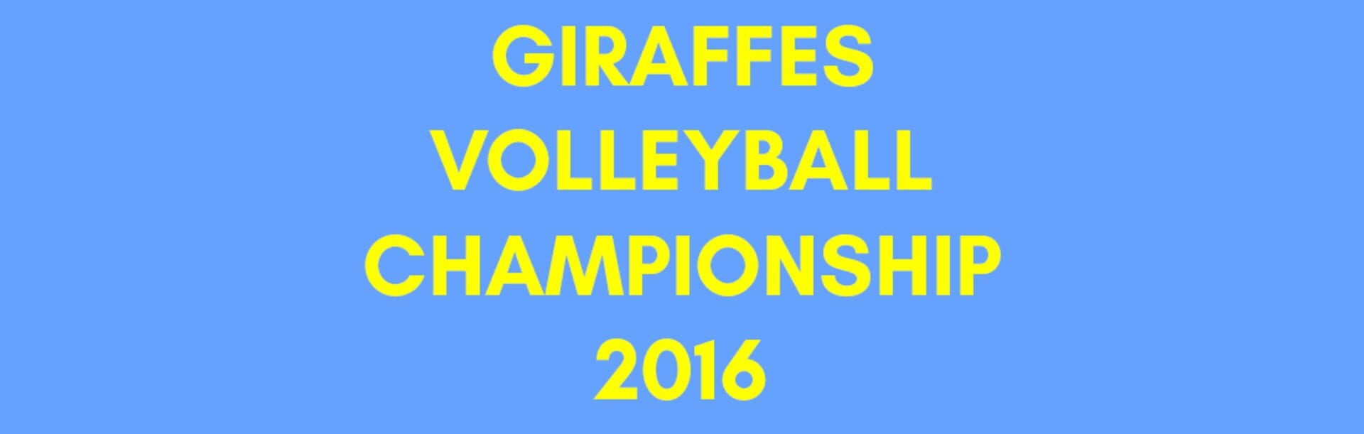 Artwork of Giraffes Volleyball Championship 2016