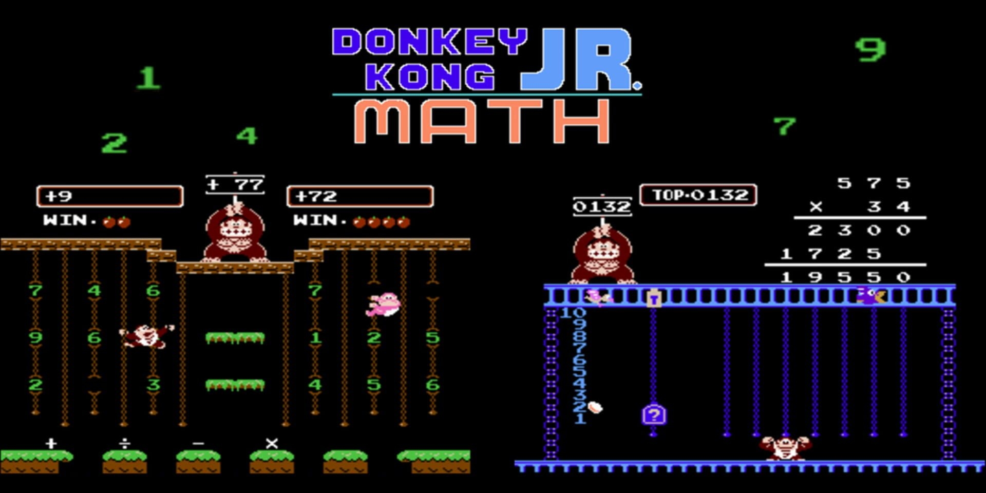 Artwork of Donkey Kong Jr. Math