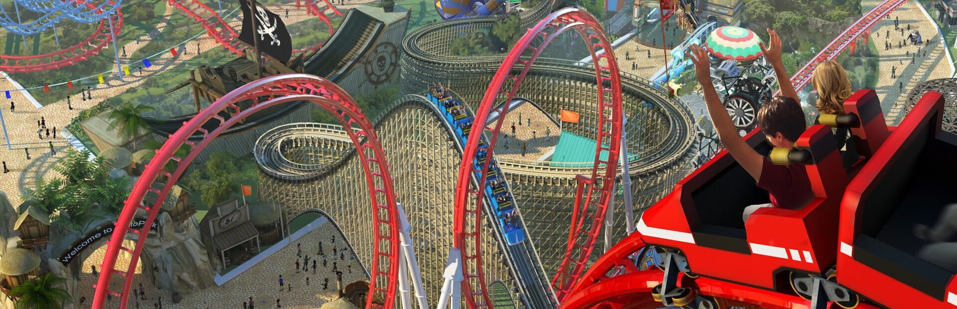 Artwork of RollerCoaster Tycoon World