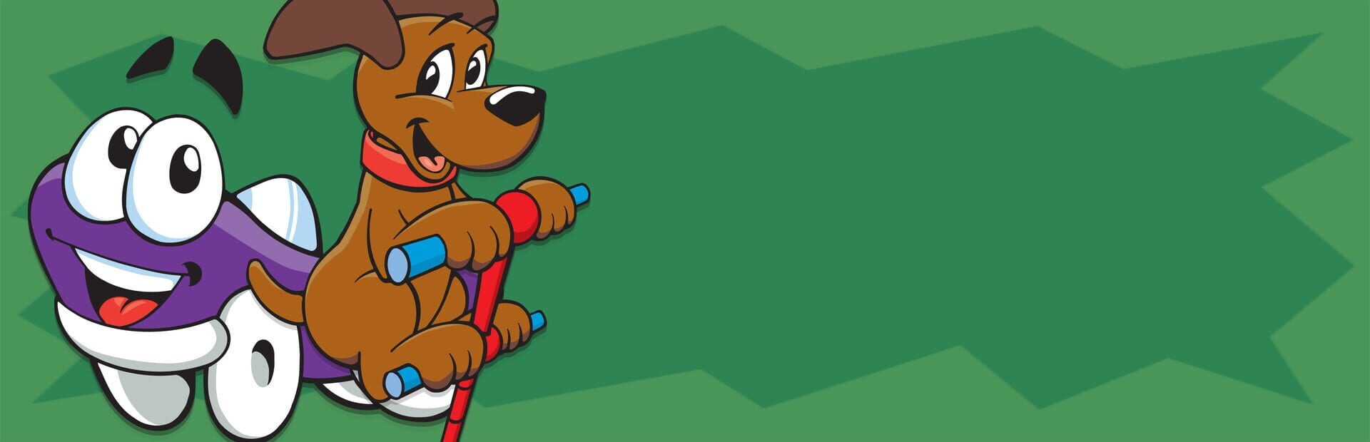 Artwork of Putt-Putt and Pep's Dog on a Stick