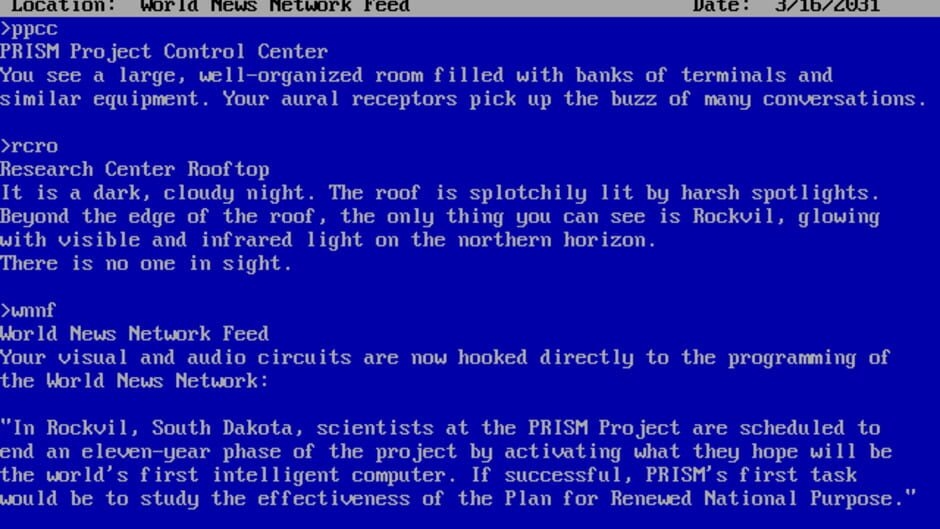 Screenshot A Mind Forever Voyaging