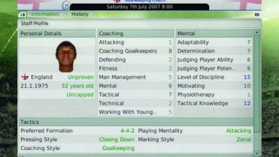Screenshot Football Manager 2008