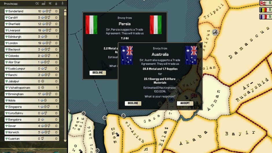 Screenshot Hearts of Iron II